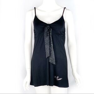 New-chilli Couture London Designer RhinestoneTie, Strappy, Babydoll Mini Dress